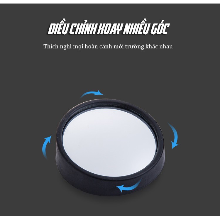 Gương cầu nồi 360 độ gắn gương chiếu hậu ô tô