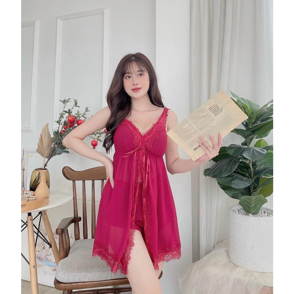 🍒 VÁY NGỦ LƯỚI PHỐI REN SIÊU XINH SIÊU SEXY- ĐỒ NGỦ SEXY-VÁY NGỦ SEXY