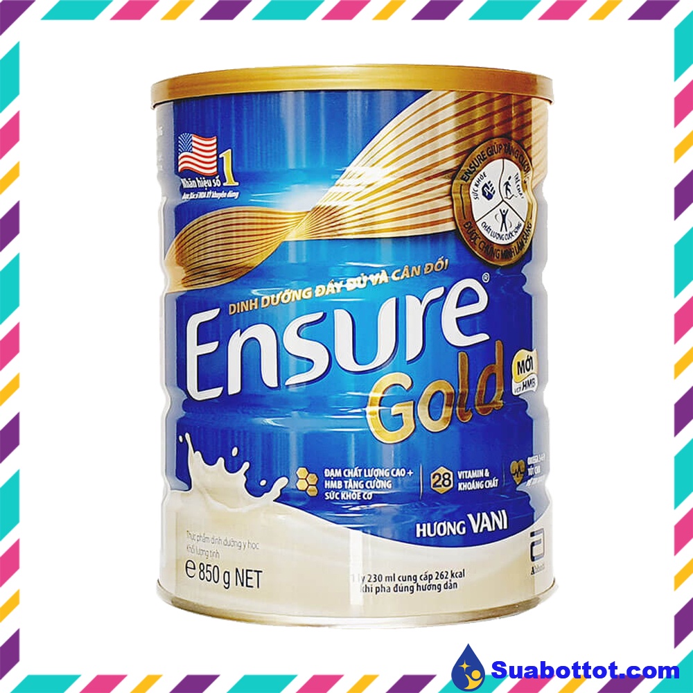 Sữa Abbott Ensure Gold hương vani (HMB) 850g - 400g
