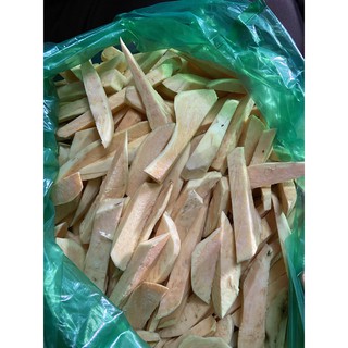 Khoai Lang Bí Cắt Sẵn (1kg) cho quán nào cần làm khoai lang chiên hoặc khách tự chiên ở nhà.