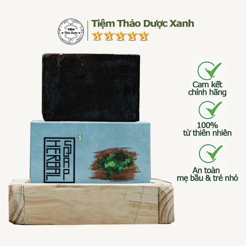 Xà phòng cao thảo dược Tiệm Thảo Dược Xanh xà bông sinh dược hỗ trợ chứng mẩn ngứa, dị ứng