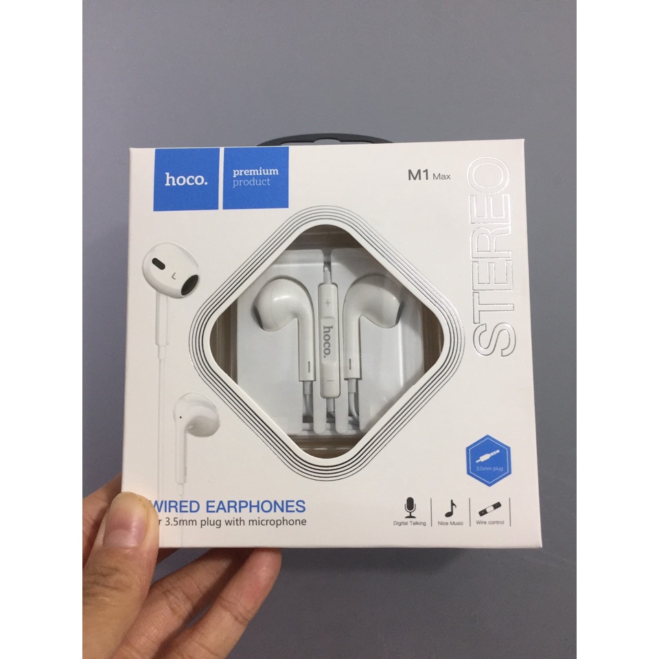 Tai nghe nhét tai có mic chân cắm 3.5 mm hoco M1 Max