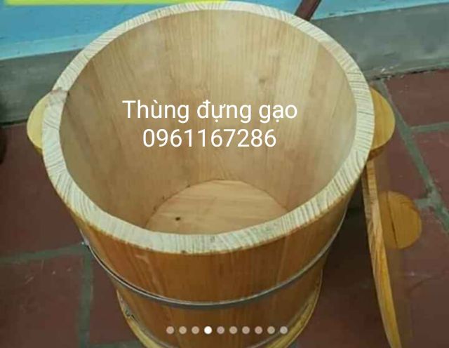 Thùng đựng gạo bằng gỗ loại 20 kg