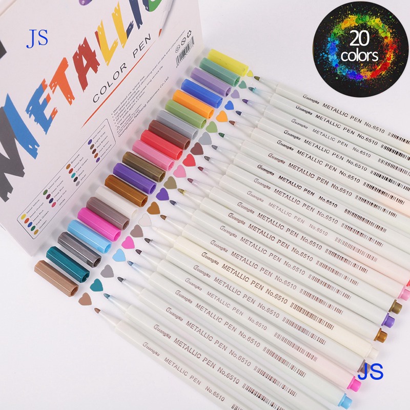 Set 20 bút lông màu ánh kim dùng để vẽ tranh