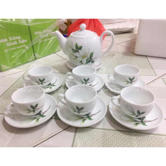 Bộ ấm chén Bát Tràng