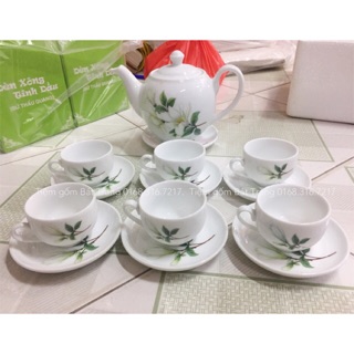 Bộ ấm chén Bát Tràng