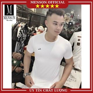 [Hàng Cao Cấp] Áo Phông Nam Thun Lạnh Cổ Tròn Chất Mát Mùa Hè, Áo Thun Nam Thể Thao Co Giãn Thoáng Mát MENSON M6218