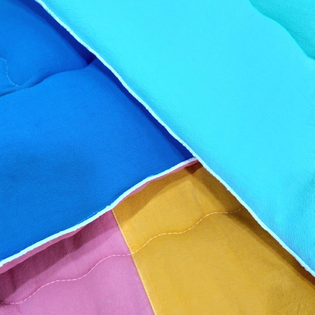 Nệm ngủ cho bé_Nệm chần gòn vải cara hai mặt phối 6 màu thương hiệu Kim Home kích thước 68x118 cm