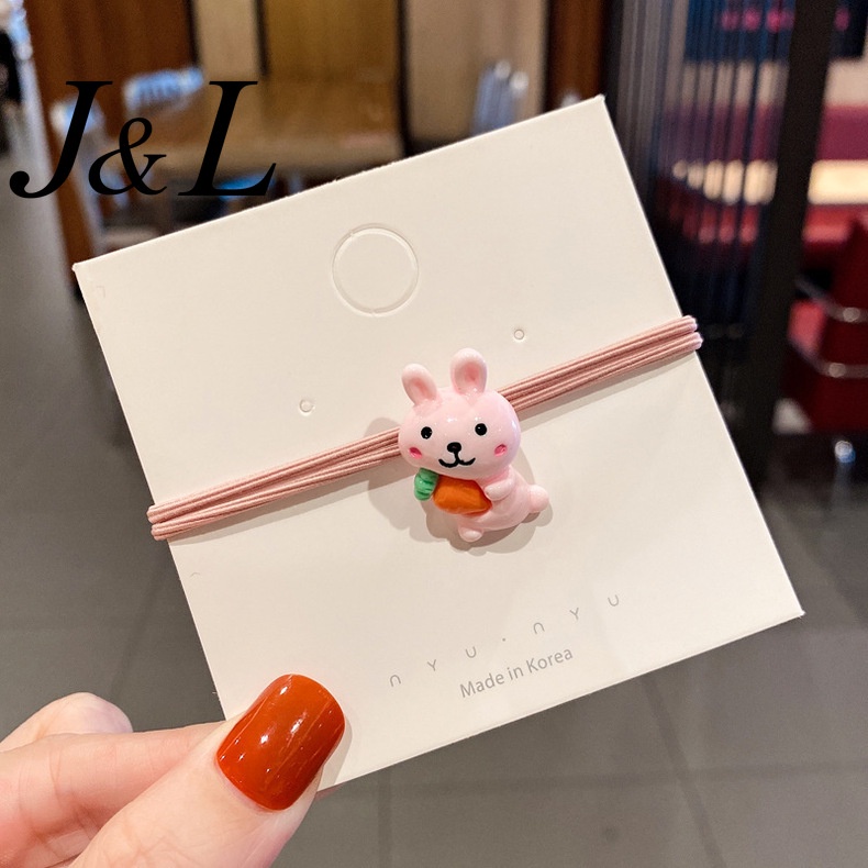 Dây Cột Tóc Cao Su Họa Tiết Hoạt Hình Nhiều Màu Sắc Dễ Thương Cho Nữ