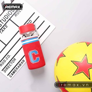 Bình đựng nước thể thao ⚡Freeship⚡ Bình nước mini 370ml - Remax CUP72 có móc treo silicon tiện lợi