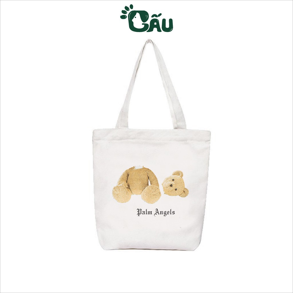 Túi tote Gấu194 vải bố canvas cao cấp mềm mịn - Gấu Cụt Đầu