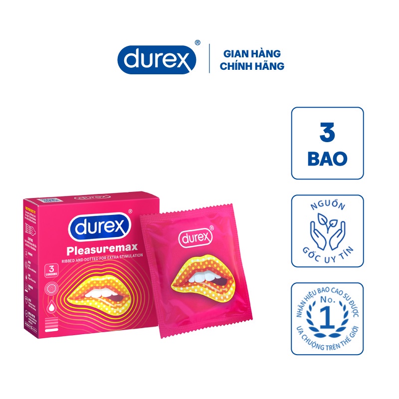 Bao cao su Durex Pleasuremax có gai Extaste