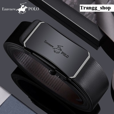 Thắt Lưng Nam Da Bò Cao Cấp Emrenew Polo 2 Lớp Full Hộp Đựng Mặt Khóa Hợp Kim
