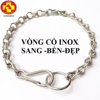 [4 size] Vòng cổ inox cho chó mèo - Sang trọng, bền đẹp (phụ kiện thú cưng)