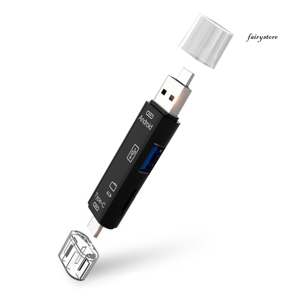 Đầu Đọc Thẻ Nhớ Đa Năng Fs + Micro Usb 2.0 Type-c Tf