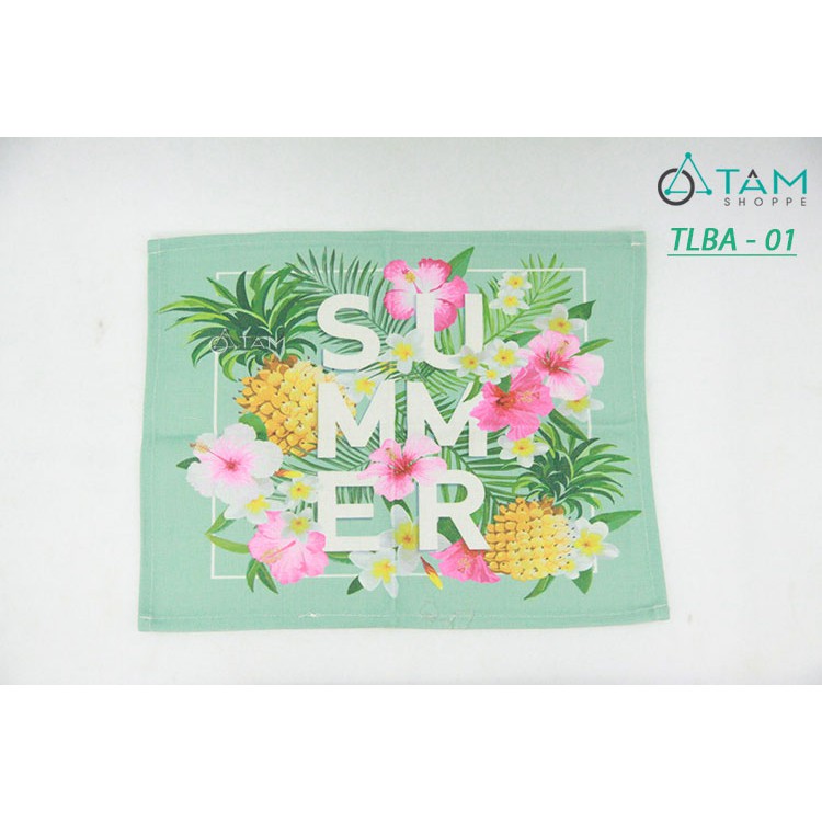 Tấm lót bàn ăn bằng vải Canvas họa tiết nhiệt đới Tropical