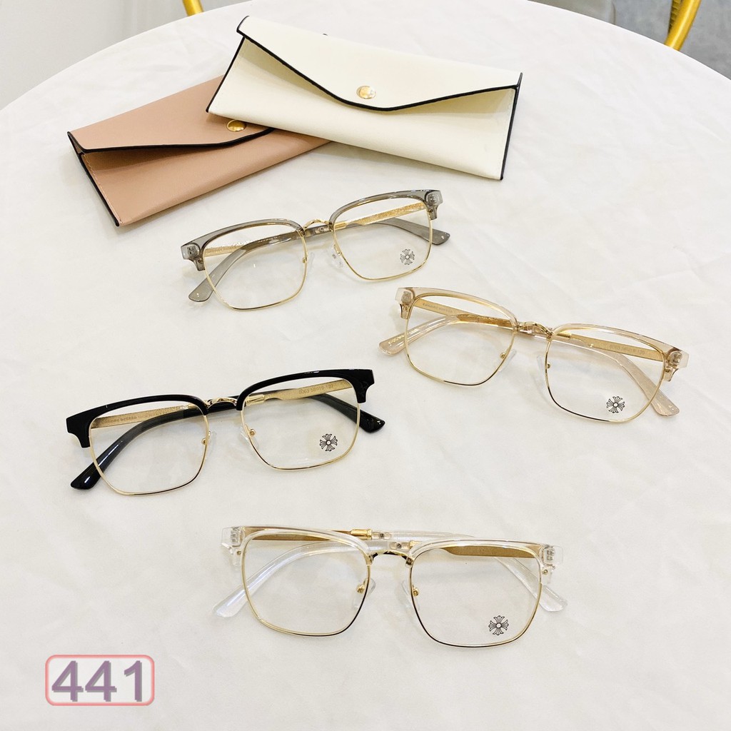 MẮT KÍNH GIẢ CẬN FORM VUÔNG 8063 GỌNG KIM LOẠI 441 SIÊU HOT | BigBuy360 - bigbuy360.vn