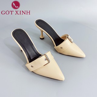 [Mã BMLT35 giảm đến 35K đơn 99K] Dép Xục Gót Xinh GX222 Gót Cao 5CM Kiểu Phối Siêu Xinh