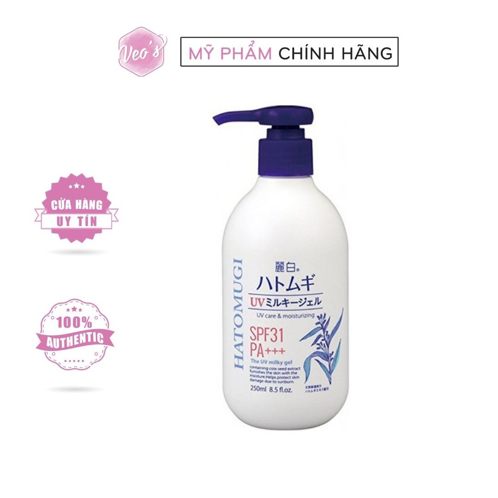 [Ngày &amp; Đêm] Sữa Dưỡng Thể Dưỡng Sáng Da Nhật Bản Kumano 200Hatomugi Moisturizing &amp; Conditioning The Body Milk 400ML