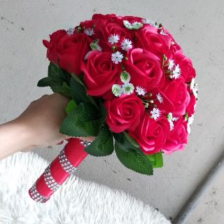 Hoa cưới cầm tay tông do size lớn