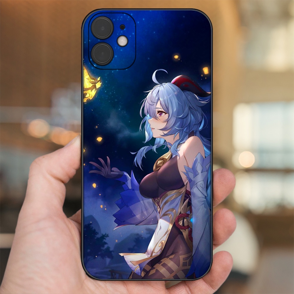 Ốp lưng iPhone 11 dẻo đen cạnh vuông in hình Ganyu Genshin Impact