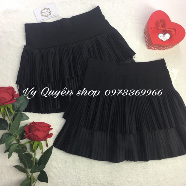 [HÀNG CÓ SẴN, CÓ CLIP] Chân váy dập ly 1,2 tầng | BigBuy360 - bigbuy360.vn