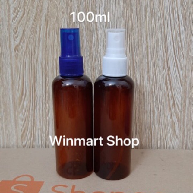 Chai nhựa nâu nắp phun sương 100ml