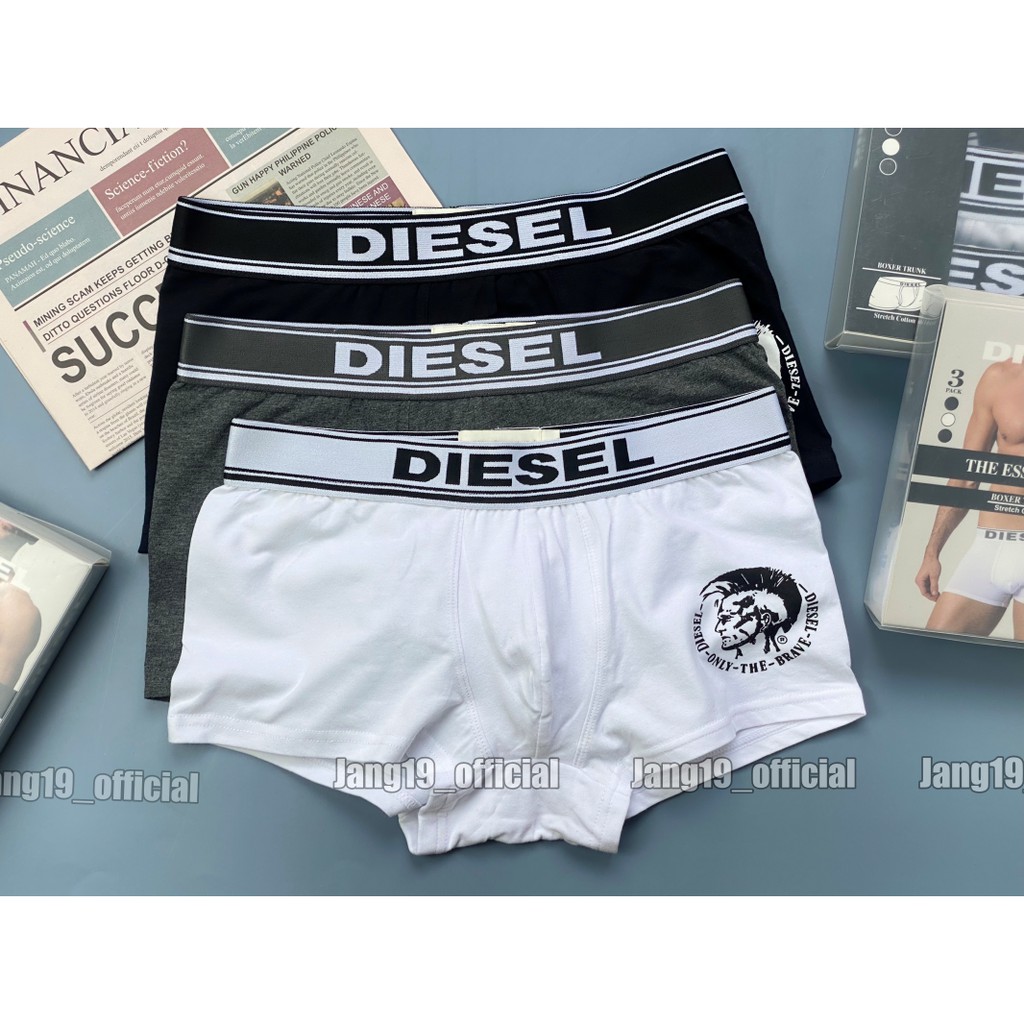 1 Hộp 3 Quần Lót Nam Dáng Boxer Chất Liệu Cotton Thương Hiệu DS