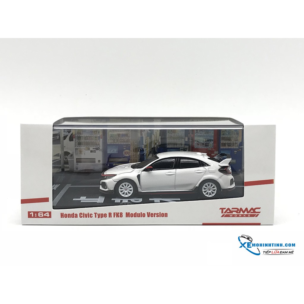 Xe Mô Hình Honda Civic Type R FK8 Modulo Version 1:64 Tarmac Works ( Trắng )