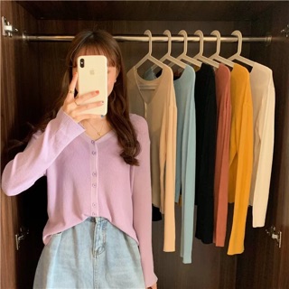 [Order 7-10 ngày] Áo len cardigan mỏng mùa thu nhẹ nhàng
