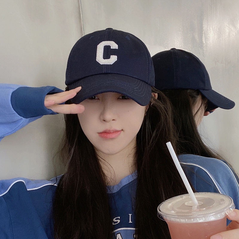 Mũ lưỡi trai thêu chữ phong cách Hàn Quốc thời trang xuân thu 2021