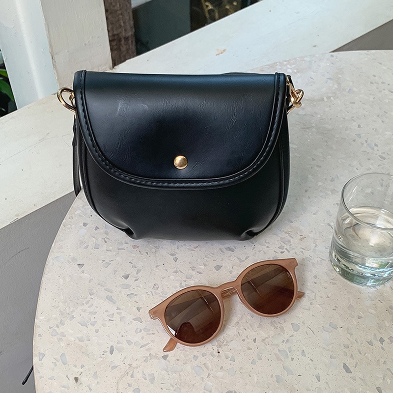 Túi xách messenger IELGY bằng da PU nắp lật thời trang Hàn giản dị cho nữ