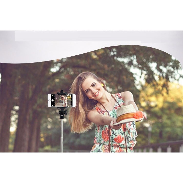 Gậy tự sướng Bluetooth 3 trong 1 kèm chân đế màu trắng - hàng nhập khẩu | BigBuy360 - bigbuy360.vn