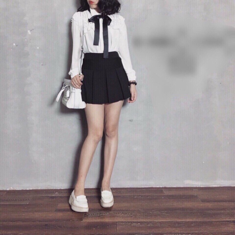 Chân váy xếp ly BUỘC DÂY sau