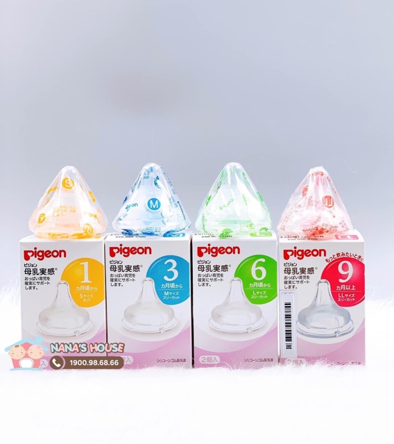 Núm ti thay thế bình sữa Pigeon
