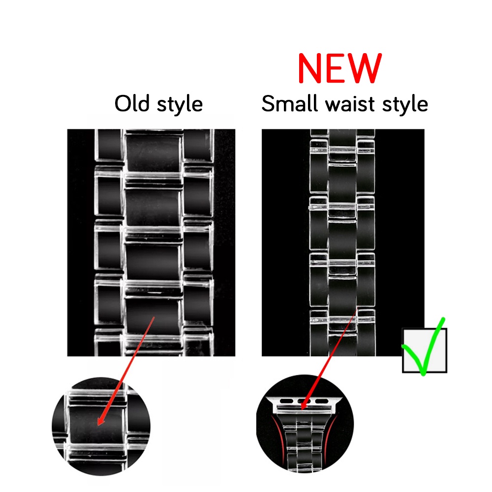 Dây Đeo Trong Suốt 2 Trong 1 Cho Đồng Hồ Thông Minh Apple Watch 41mm 45mm 44mm 40mm 38mm 42mm iWatch Series 7 6 5 4 3 2 SE