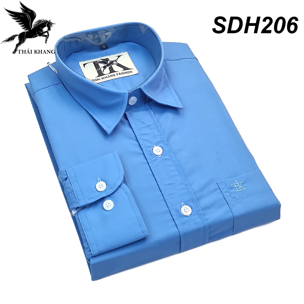 áo sơ mi trắng nam trung niên dài tay vải cotton siêu mịn mát loại áo sơ mi dài tay nam đóng hộp Thái Khang SMDH20 | BigBuy360 - bigbuy360.vn