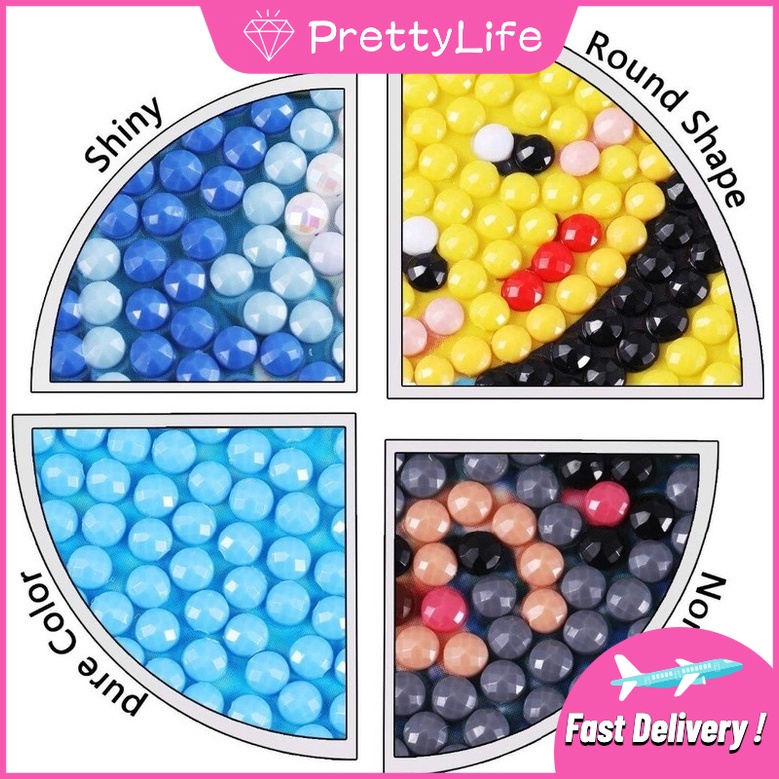 Bộ tranh đính đá 5D tự làm 30x30cm hình cô gái và ngôi sao dành cho trang trí nhà cửa