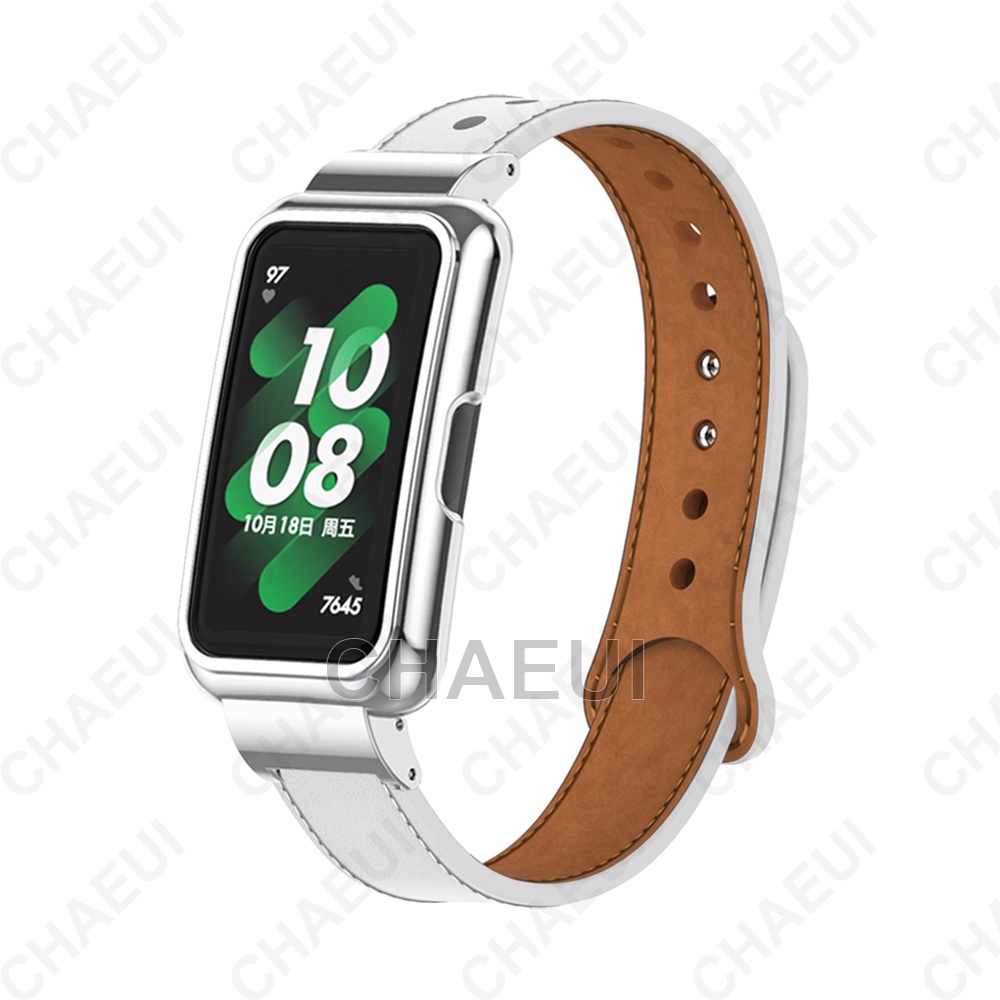 Dây Đeo Thay Thế Chất Liệu Da Cho Huawei Band 7 6 / Honor Band 6