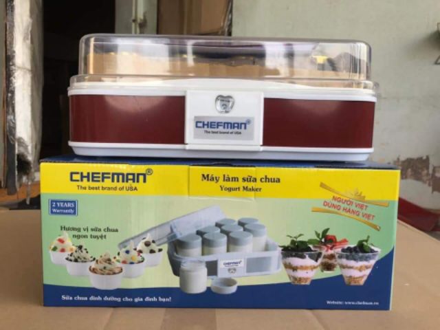 MÁY LÀM SỮA CHUA CHEFMAN 12 CỐC THỦY TINH