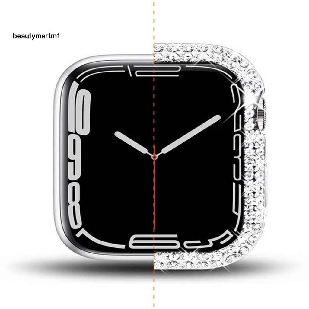 Ốp Bảo Vệ Mặt Đồng Hồ Thông Minh Chống Va Đập Đính Đá Dành Cho Apple Watch 8 Beautymartm1