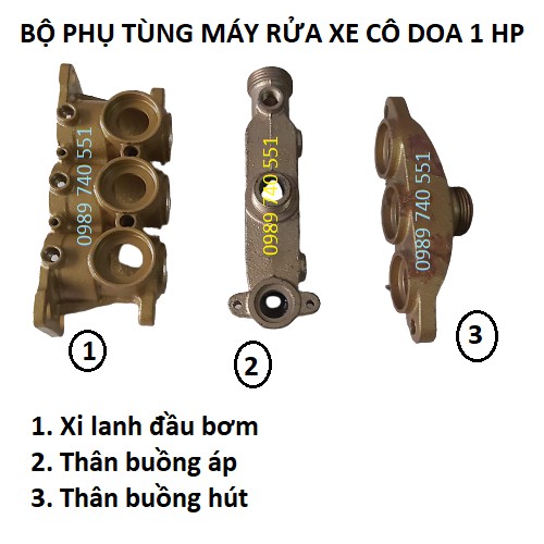 Phụ tùng đầu bơm máy rửa xe cô doa 1HP