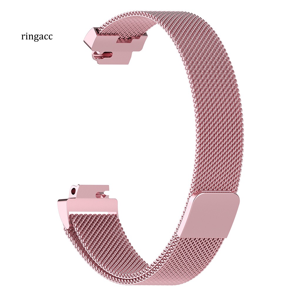 【RAC】Stainless Steel Magnetic Thin Mesh Watch Band Wrist Strap for Fitbit Inspire HR