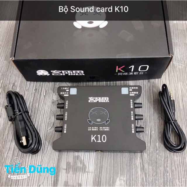 Sound card k10 là dòng dùng cho live stream cho các mic 5V và 48V dòng Sound card XOX K10