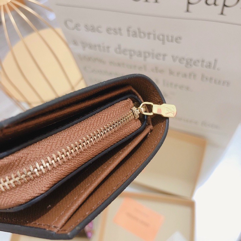 Ví Lv bấm kéo size trung rất nhiều ngăn hàng đẹp Fullbox