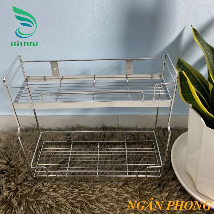 KỆ ĐỰNG GIA VỊ 2 TẦNG INOX 304