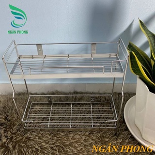 Kệ đựng gia vị 2 tầng inox 304