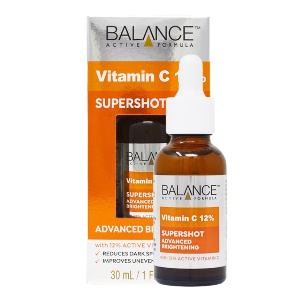 Serum Vitamin C Balance Trắng Da Mờ Thâm Balance Active Formula Vitamin C 12% Supershot - Khongcoson