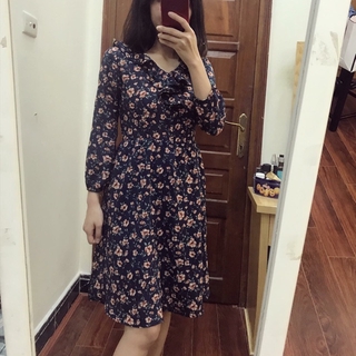 Váy hai nhí cổ bèo nhún