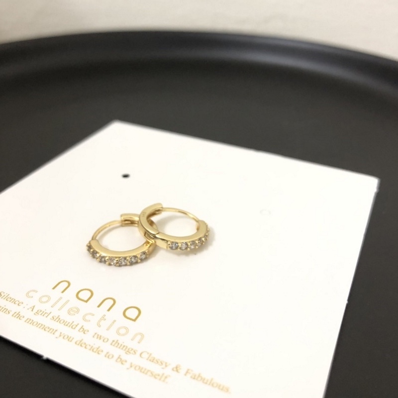 Khuyên Tai Dạng Chuỗi Đính Đá Zircon Phong Cách Pháp Tinh Tế Thời Trang / Bông Tai